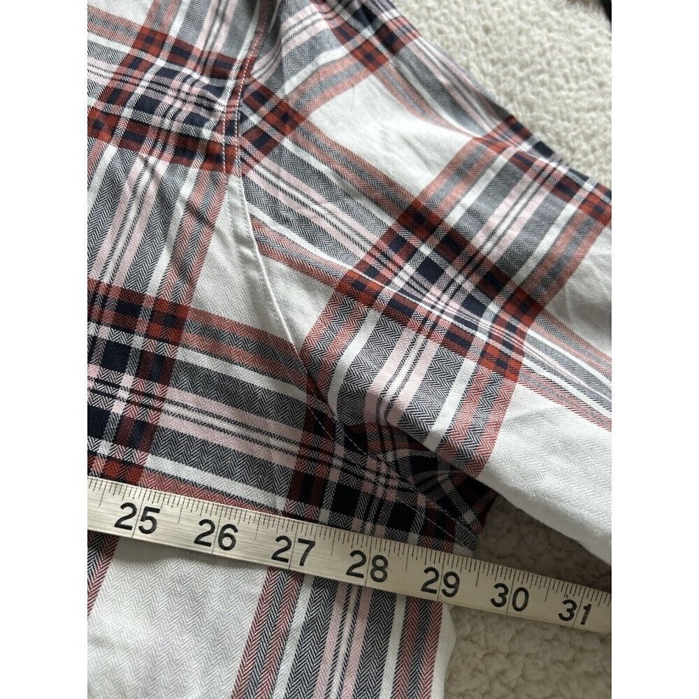 BARBOUR Bethwin Long Sleeve Button Up Shirt White Cloud Check Plaid Women Sz 14 - Picture 11 of 14